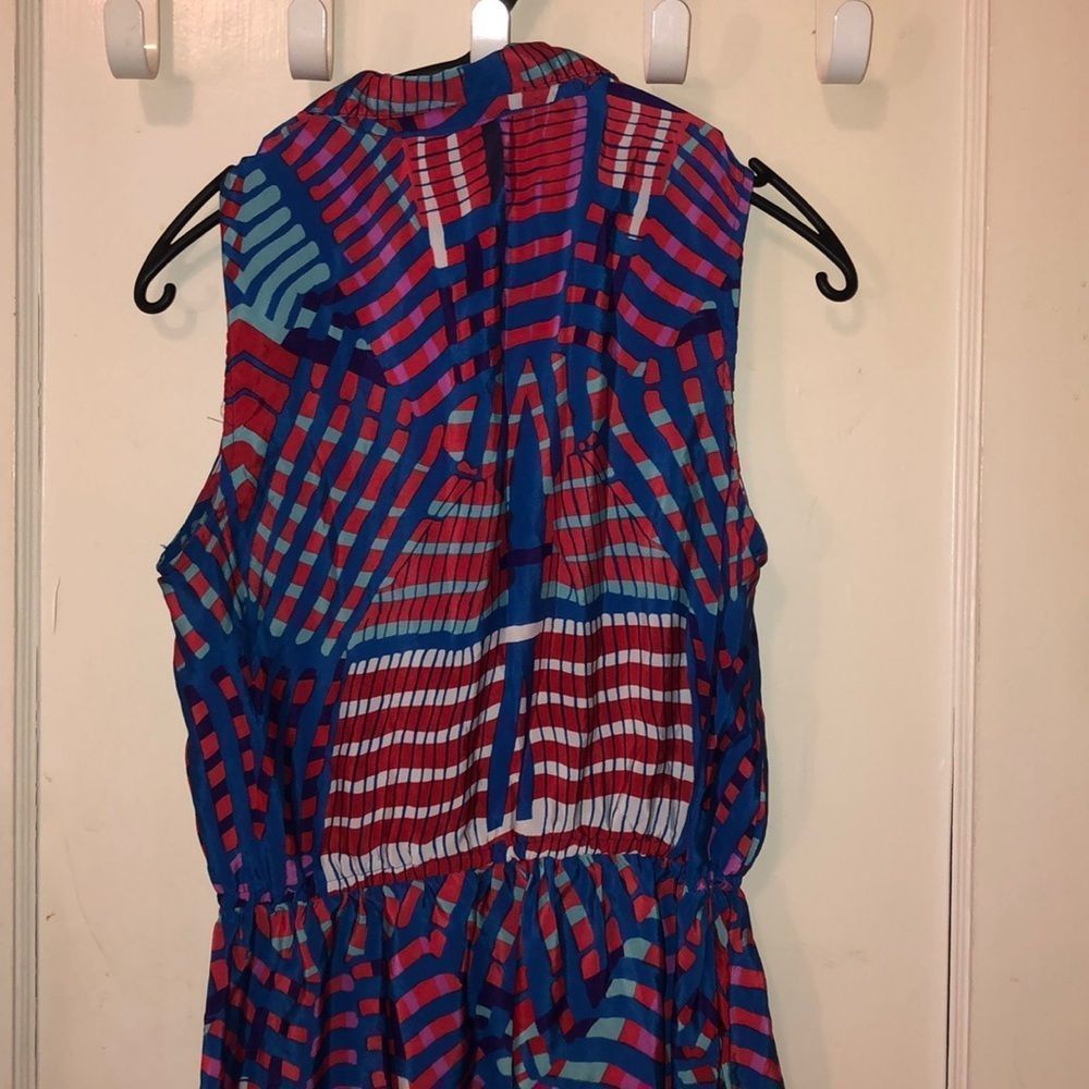 Amazing summer flowy multi color dress sz M - Picture 7 of 8